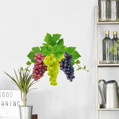 Three Fresh Grapes Wall Decal shown on a wall