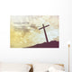 Ephesians 2:8 Vintage Bible Verse Background on one cross on a h Wall Mural