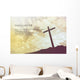 Ephesians 2:8 Vintage Bible Verse Background on one cross on a h Wall Mural