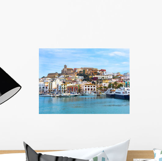 Colorful Ibiza Old Town Wall Decal