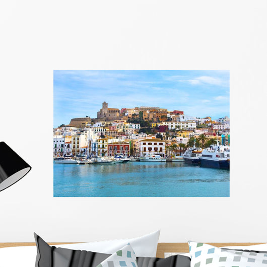 Colorful Ibiza Old Town Wall Decal