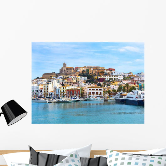 Colorful Ibiza Old Town Wall Decal