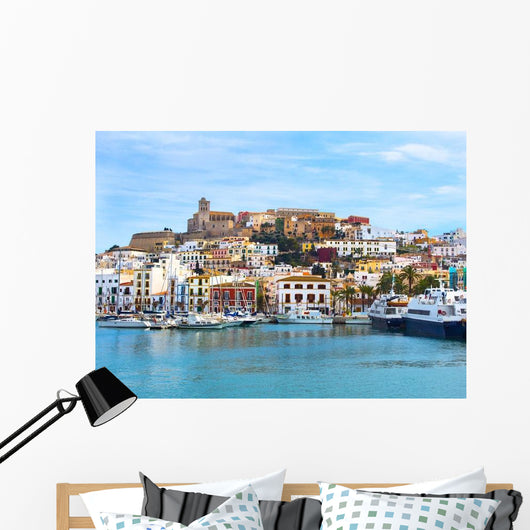 Colorful Ibiza Old Town Wall Decal