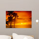 Tropical sunset Wall Mural