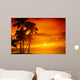 Tropical sunset Wall Mural