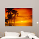 Tropical sunset Wall Mural