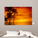 Tropical sunset Wall Mural