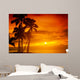Tropical sunset Wall Mural