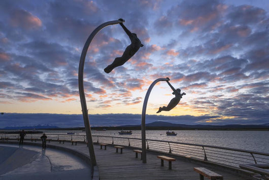 Waterfront of Purto Natales, Patagonia, Chile Wall Mural