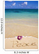 On a beach in Hawaii, the word peace is written in the sand Wall Mural
