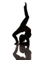 Flexible Woman Stretching Silhouette Wall Decal
