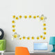 White Frangipani Flowers Border Wall Decal