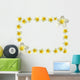 White Frangipani Flowers Border Wall Decal