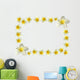 White Frangipani Flowers Border Wall Decal