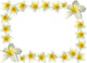 White Frangipani Flowers Border Wall Decal