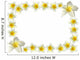 White Frangipani Flowers Border Wall Decal
