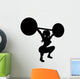 Cross fit woman silhouette Wall Decal