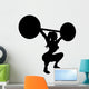 Cross fit woman silhouette Wall Decal
