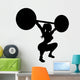 Cross fit woman silhouette Wall Decal