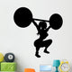 Cross fit woman silhouette Wall Decal