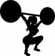 Cross fit woman silhouette Wall Decal