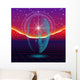 Retro Wave Shiny Head Wall Decal