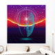 Retro Wave Shiny Head Wall Decal