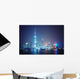Economic Center China-night Shanghai Wall Decal