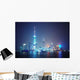 Economic Center China-night Shanghai Wall Decal
