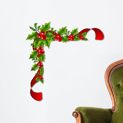 Frame with Mistletoe Wall Decal shown on a wall