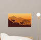 Silhouette of two monkey Wall Mural