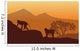 Silhouette of two monkey Wall Mural
