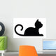 Symbolic Silhouette Lying Cat Wall Decal