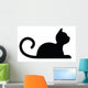 Symbolic Silhouette Lying Cat Wall Decal