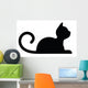 Symbolic Silhouette Lying Cat Wall Decal