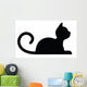 Symbolic Silhouette Lying Cat Wall Decal