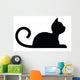 Symbolic Silhouette Lying Cat Wall Decal