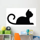 Symbolic Silhouette Lying Cat Wall Decal