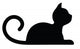 Symbolic Silhouette Lying Cat Wall Decal