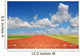 Running Track With Clouds Wall Mural