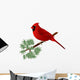 Male Cardinal Wall Decal