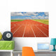 Running Track With Clouds Wall Mural