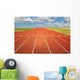 Running Track With Clouds Wall Mural