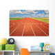 Running Track With Clouds Wall Mural