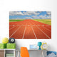 Running Track With Clouds Wall Mural