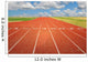 Running Track With Clouds Wall Mural