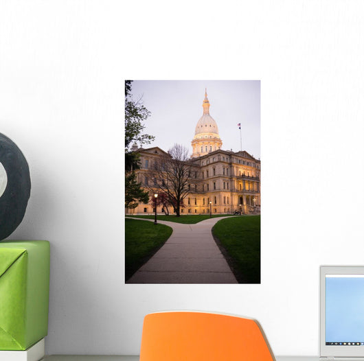 Night Falls Capital Building Wall Decal
