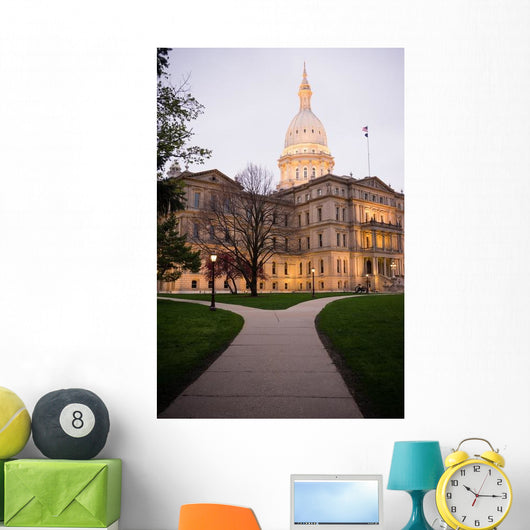 Night Falls Capital Building Wall Decal