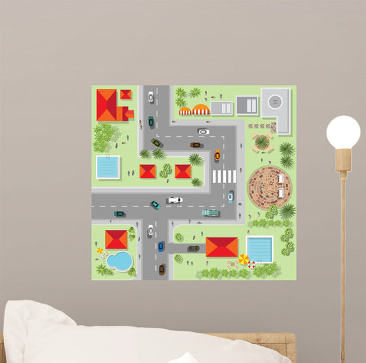 Top City Streets Roads Wall Decal
