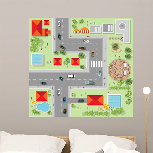 Top City Streets Roads Wall Decal